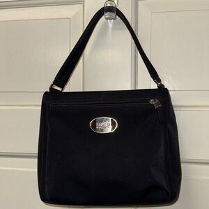Esprit San Francisco Women’s Black Nylon Top Handle Bag Purse Zipper Pocket Y2K